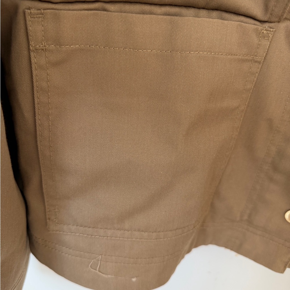 NWT H&M Tan Barn Jacket with Corduroy Collar XS - Picture 4 of 7